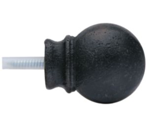 Petite Modern Ball Finial With Plug - 802 Iron Oxide